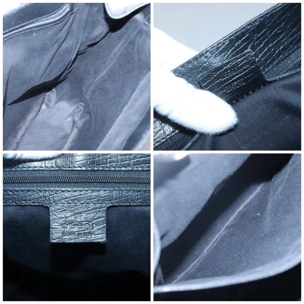 GUCCI GG Canvas Bamboo Tote Bag Black 112530 Auth am8242 - Picture 15 of 16